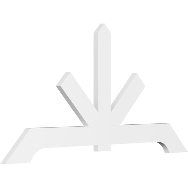 Ekena Millwork Vanguard Architectural Grade PVC Gable Bracket, 84"W x 42"H x 2"D x 6"F, 12/12 Pitch GBP084X42X0206VAN00 - main